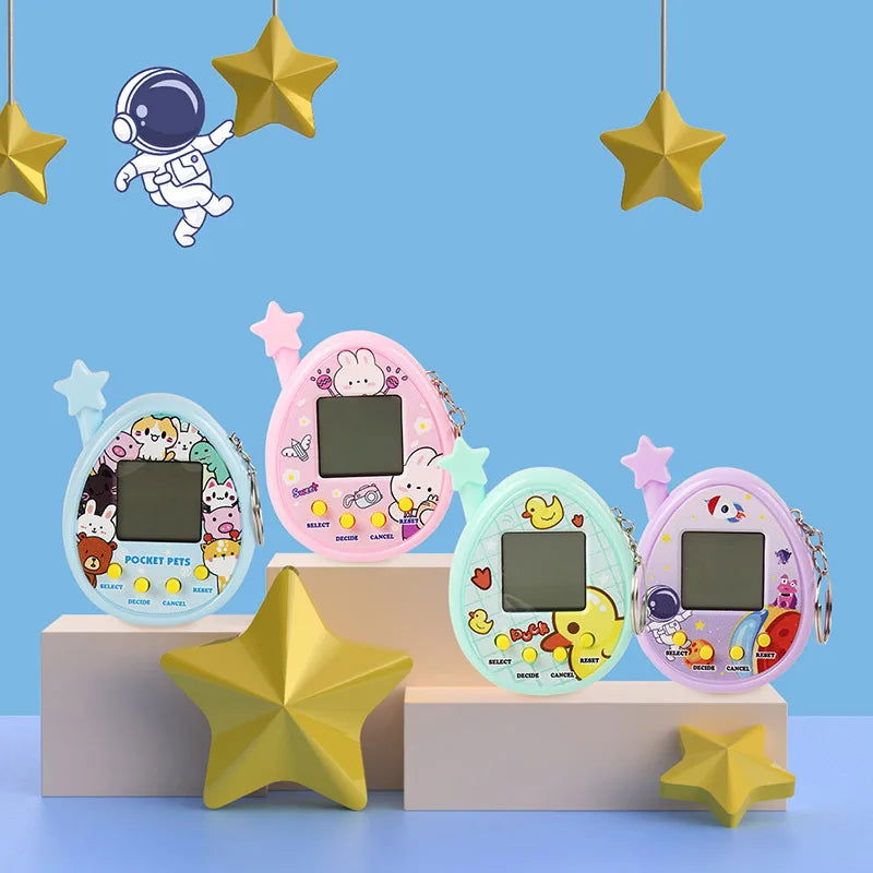 Electronic Pets Game Toys Virtual Tamagotchi Original Digital Animals Toys Mini Screen Game Machine Keychain Children's Toys - Slobuy