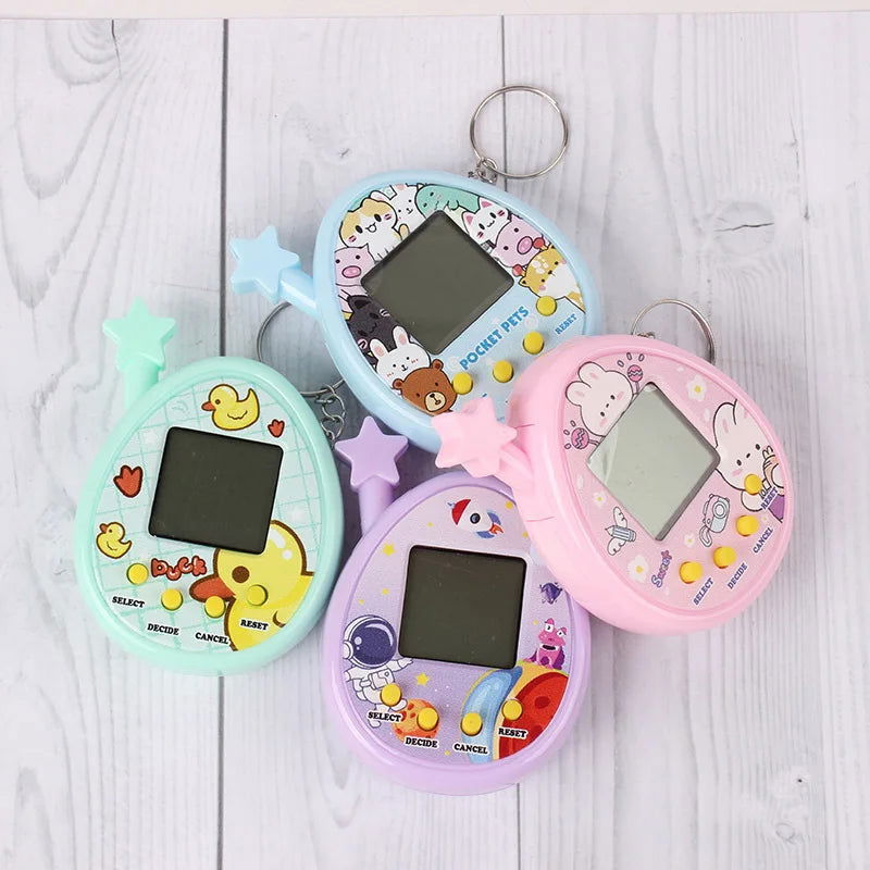 Electronic Pets Game Toys Virtual Tamagotchi Original Digital Animals Toys Mini Screen Game Machine Keychain Children's Toys - Slobuy