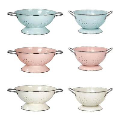 Enamel Coated Fruit Basket Drainage Bowl Vegetable Strainer Plate Fruit Dishes Multipurpose Self Draining Decorative for Kitchen - Slobuy