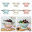 Enamel Coated Fruit Basket Drainage Bowl Vegetable Strainer Plate Fruit Dishes Multipurpose Self Draining Decorative for Kitchen - Slobuy