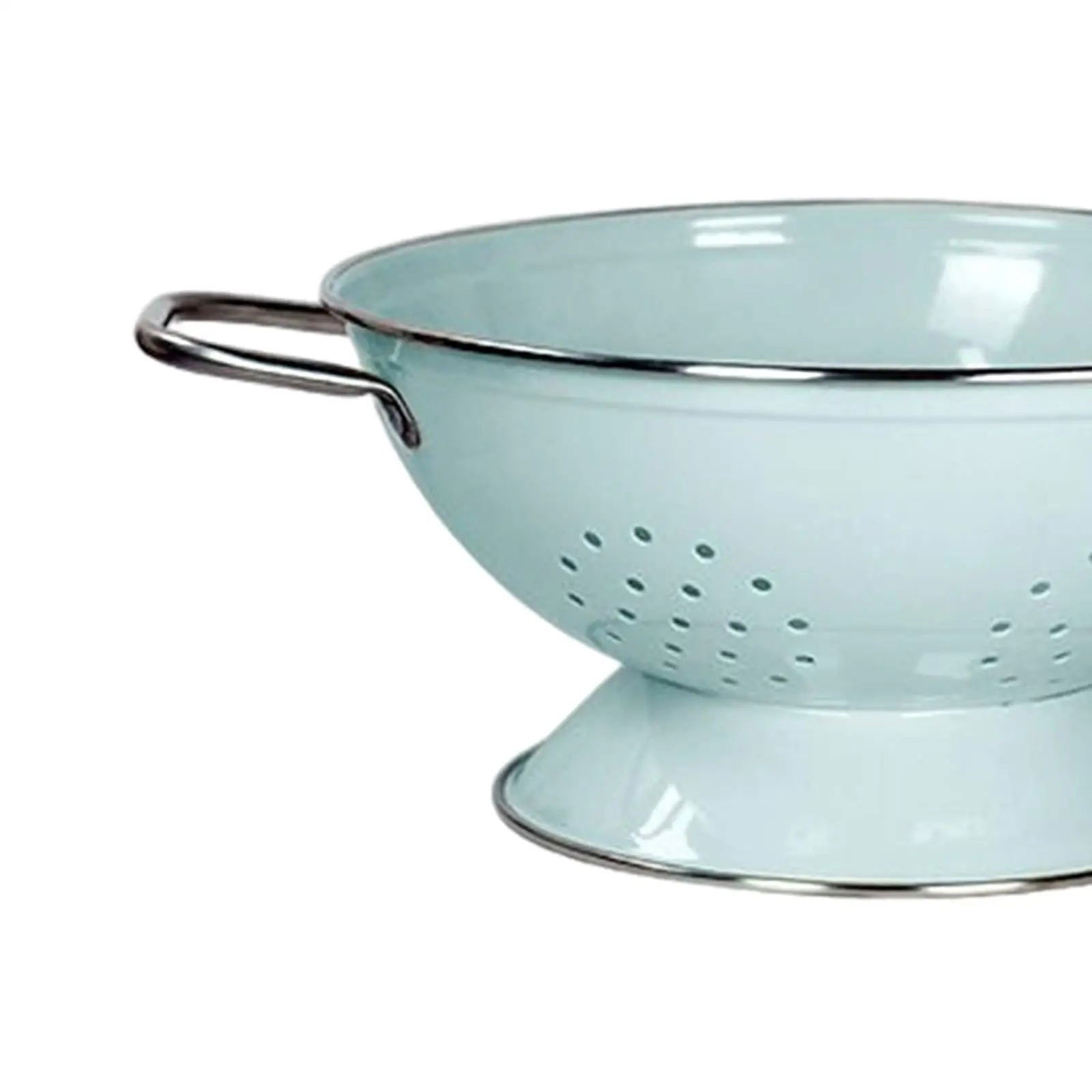 Enamel Coated Fruit Basket Drainage Bowl Vegetable Strainer Plate Fruit Dishes Multipurpose Self Draining Decorative for Kitchen - Slobuy