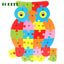 English Letter Building Block Wood Animal Jigsaw Puzzle Children Cognition Intelligence Toy for Toddlers Early Educational Gifts - Slobuy