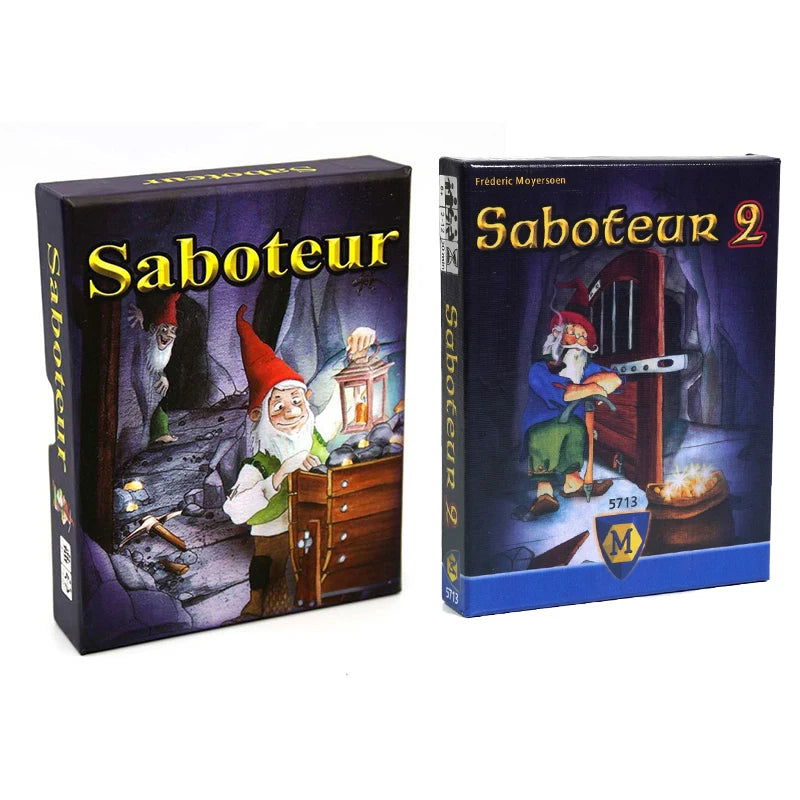 English Saboteur Board Game Cards Table Games Funny Board Card Games for Families Party Dwarf Gold Mine Digging Miner Board Game - Slobuy