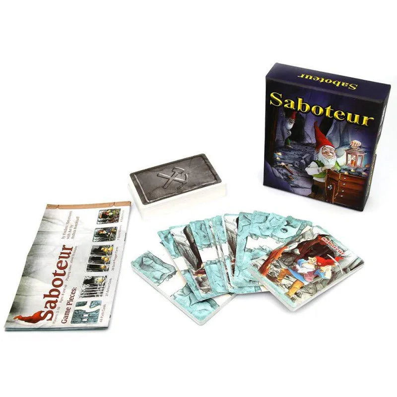English Saboteur Board Game Cards Table Games Funny Board Card Games for Families Party Dwarf Gold Mine Digging Miner Board Game - Slobuy