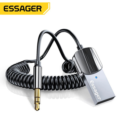 EssagerBluetooth Aux Adapter Wireless Car Bluetooth Receiver USB to 3.5mm Jack Audio Music Mic Handsfree Adapter for Car Speaker - Slobuy
