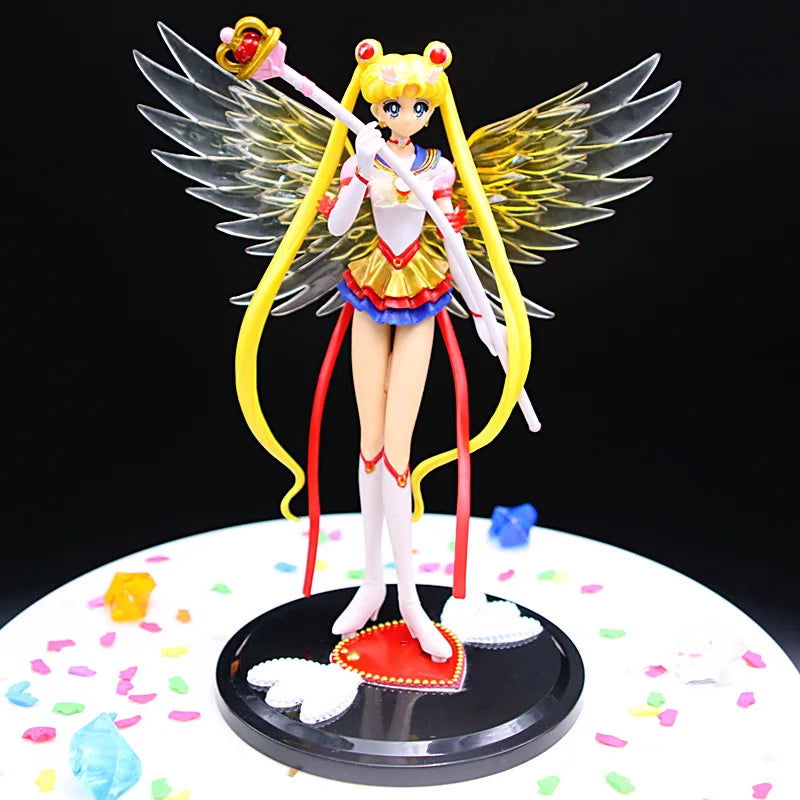 Eternal Sailor Moon Cake Ornaments Tsukino Usagi Action Figure Decoration Collection Doll Anime Model Toys for Birthday Gifts - Slobuy
