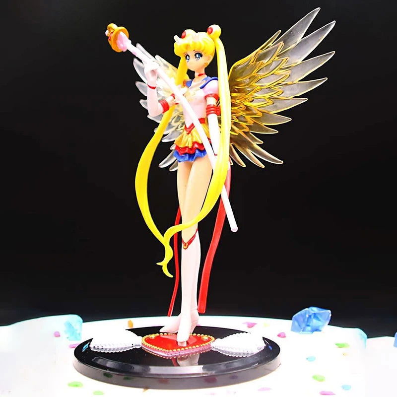Eternal Sailor Moon Cake Ornaments Tsukino Usagi Action Figure Decoration Collection Doll Anime Model Toys for Birthday Gifts - Slobuy