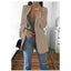 European and American Fashion Casual Suit Polo Neck Slim Fit Cardigan Temperament Women's  Coat Spring and Autumn 2024 - Slobuy