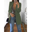 European and American Fashion Casual Suit Polo Neck Slim Fit Cardigan Temperament Women's  Coat Spring and Autumn 2024 - Slobuy