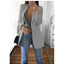 European and American Fashion Casual Suit Polo Neck Slim Fit Cardigan Temperament Women's  Coat Spring and Autumn 2024 - Slobuy