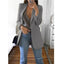 European and American Fashion Casual Suit Polo Neck Slim Fit Cardigan Temperament Women's  Coat Spring and Autumn 2024 - Slobuy