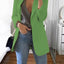 European and American Fashion Casual Suit Polo Neck Slim Fit Cardigan Temperament Women's  Coat Spring and Autumn 2024 - Slobuy
