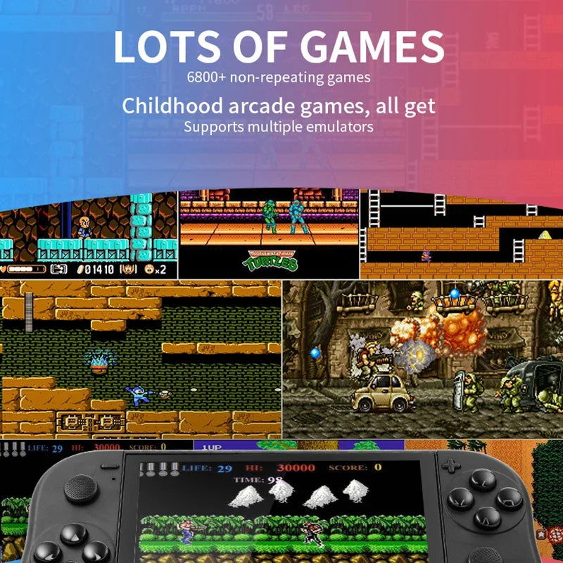 Experience Classic Retro Gaming Anywhere X50 MAX Portable Gaming Console 5.1" HD Screen 30000+ Games Birthday Gift For Children - Slobuy