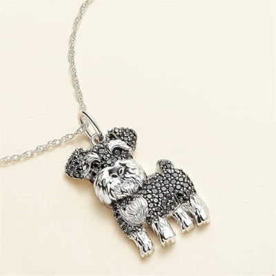 Exquisite and Cute Schnauzer Dog Pendant Necklace for Women Elegant Pet Puppy Jewelry Animal Accessories Dog Lovers Gift - Slobuy