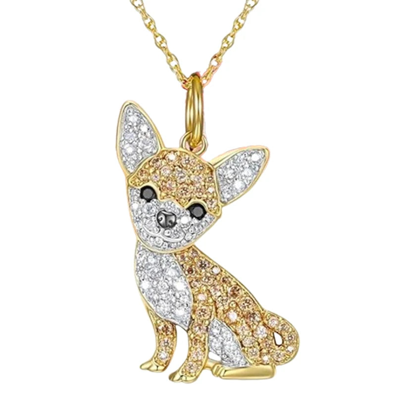 Exquisite and Cute Schnauzer Dog Pendant Necklace for Women Elegant Pet Puppy Jewelry Animal Accessories Dog Lovers Gift - Slobuy