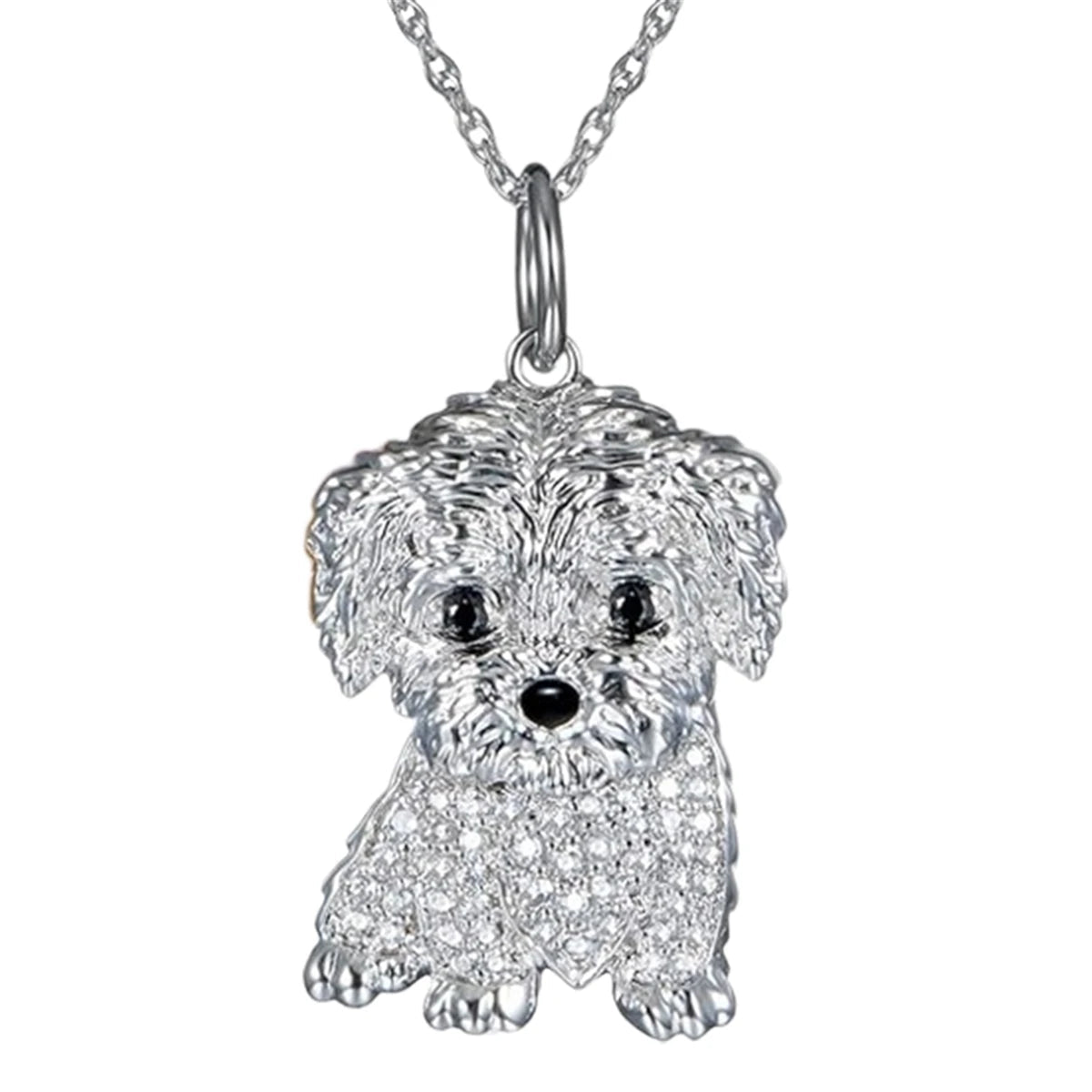 Exquisite and Cute Schnauzer Dog Pendant Necklace for Women Elegant Pet Puppy Jewelry Animal Accessories Dog Lovers Gift - Slobuy