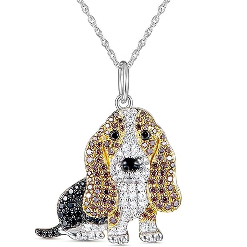 Exquisite and Cute Schnauzer Dog Pendant Necklace for Women Elegant Pet Puppy Jewelry Animal Accessories Dog Lovers Gift - Slobuy