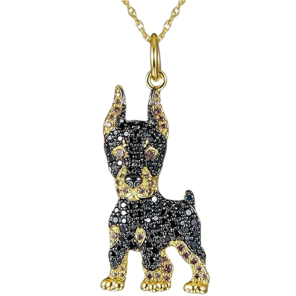 Exquisite and Cute Schnauzer Dog Pendant Necklace for Women Elegant Pet Puppy Jewelry Animal Accessories Dog Lovers Gift - Slobuy