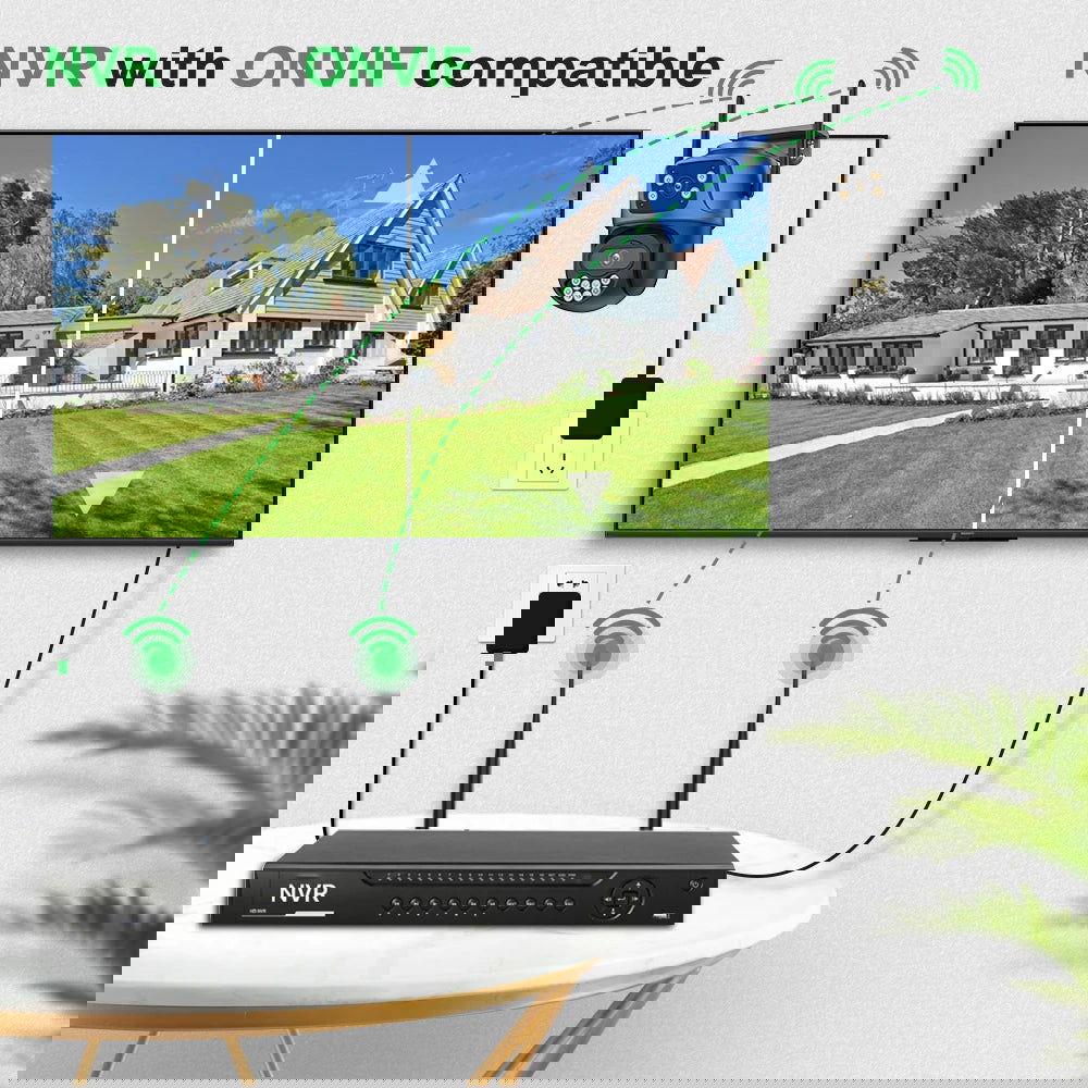 External Wifi PTZ Camera Dual Lens 4K 8MP HD Outdoor IP Camera 4MP Auto Tracking Security Protection CCTV Surveillance iCsee P2P - Slobuy