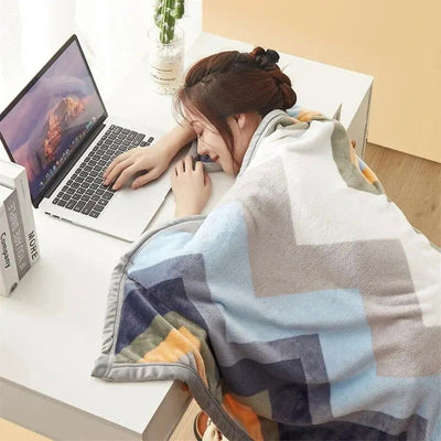 Extra Soft Flannel Blanket Thickened Nap Air Conditioning Blanket - Slobuy
