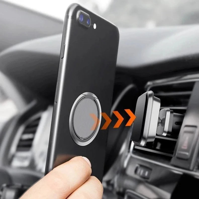 Extremely Thin Luxury Metal Mobile Phone Socket Holder Universal Telephone Magnetic Car Bracket Stand Accessories Finger Ring - Slobuy