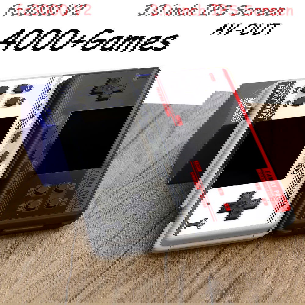 FC3000 V2 Classic Handheld Gaming Console 3.0 Inch IPS Screen Built in 4000+ Games 10 Simulator Children Video Game Console - Slobuy