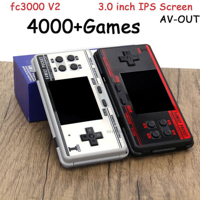FC3000 V2 Classic Handheld Gaming Console 3.0 Inch IPS Screen Built in 4000+ Games 10 Simulator Children Video Game Console - Slobuy
