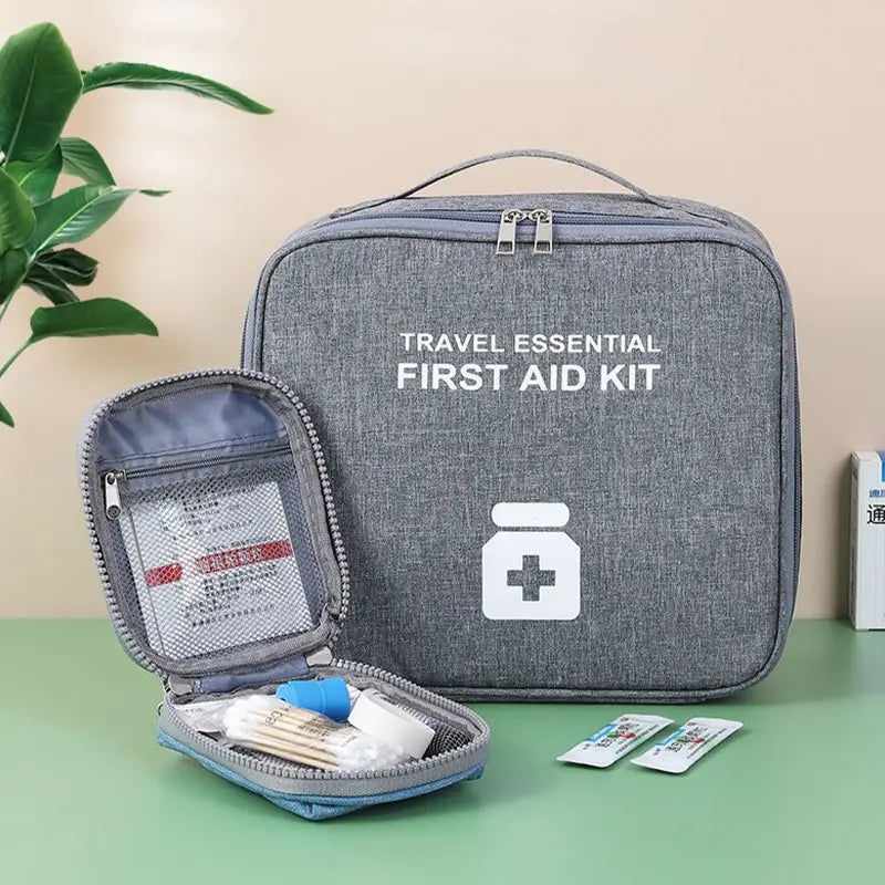 Family First Aid Kit Portable Outdoor Travel Storage Bag Household Large Capacity Layered Medicine Storage Bag - Slobuy