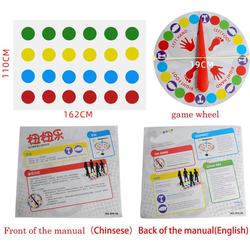 Family Party Game Twister Games Indoor Outdoor Toys Game Twisting The Body For Children Adult Sports Interactive Group Aids - Slobuy