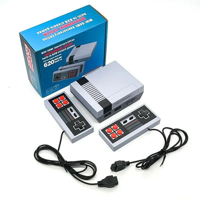 Family Recreation Video Game Console Mini TV Handheld AV Output Retro Built-in 620 Classic Games Dual Gamepad Gaming Player - Slobuy