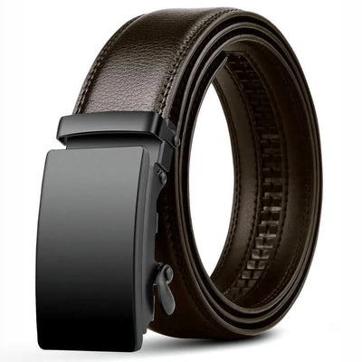 Famous Brand Business Belt Men Top Quality PU Luxury Leather Waist Strap Black Male Automatic Buckle Jeans Belts for Men - Slobuy