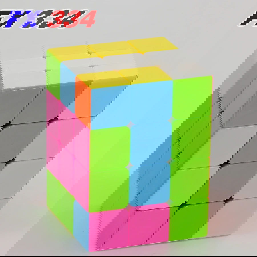 FanXin Magic Cube 3x3x4 Stickerless Magico Cubo 334 Twist Wisdom Brain Teaser Toys Logic Professional Educational Game Tools 큐브 - Slobuy