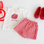Fashion 2pcs Baby Girl's Short Sleeve Suit Fruit Print Sets Kids T-shirts +shorts Plaid Clothing Toddler Princess Girl Outfits - Slobuy