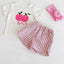 Fashion 2pcs Baby Girl's Short Sleeve Suit Fruit Print Sets Kids T-shirts +shorts Plaid Clothing Toddler Princess Girl Outfits - Slobuy