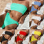 Fashion Bikini Textured Swimwear Women 2024 High Cut Swimsuit Women Bathing Suits Solid Brazilian Bikinis Set - Slobuy