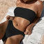 Fashion Bikini Textured Swimwear Women 2024 High Cut Swimsuit Women Bathing Suits Solid Brazilian Bikinis Set - Slobuy
