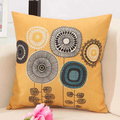 Fashion Cotton Linen Flower Pattern Throw Pillow Case Cushion Cover Seat Car Home Decor Sofa Bed Decorative Pillowcase Cojines - Slobuy