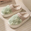 Fashion Couple Winter Toe Wrap Warm Plaid Cotton Slippers Thick Soft Sole Slides Men Women Indoor Floor Flat Home Non-slip Shoes - Slobuy