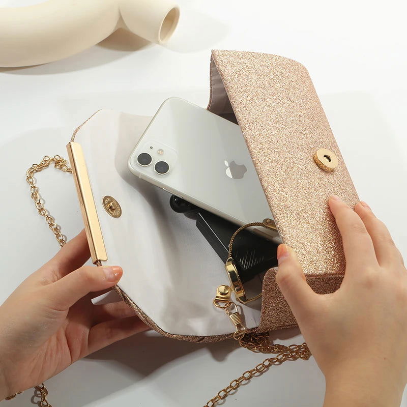 Fashion Elegant Clutch Bag New 2023 Hot Selling Chain Dinner Bag Bride Bridesmaid Lady Handbag Factory Outlet - Slobuy