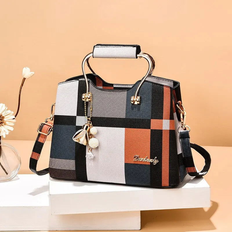 Fashion Handbag Crossbody Bags for Women Faux Leather Bag Adjustable Strap Top Handle Bag Large Capacity Shoulder Bags Totes - Slobuy