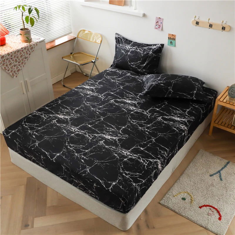 Fashion Magic space Bed Fitted Sheets Sábanas Mattress Cover with Elastic Microfiber 90*200*30 120*200*30cm(no pillowcase) - Slobuy