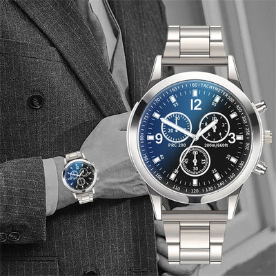 Fashion Mens Stainless Steel Watches Luxury Quartz Wristwatch Clock Men Business Casual Watch Relogio Masculino - Slobuy