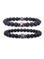 Fashion Natural Lava Stone Wooden Beads Energy Yogi Elastic Stand Bracelet Bangle For Men Accessorie Jewelry Valentine Gift - Slobuy