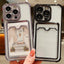 Fashion Plating Clear Wallet Phone Cases For Apple iPhone 15 14 13 12 11 Pro Max Plus Shockproof Cover Card Holder Accessories - Slobuy