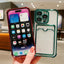 Fashion Plating Clear Wallet Phone Cases For Apple iPhone 15 14 13 12 11 Pro Max Plus Shockproof Cover Card Holder Accessories - Slobuy
