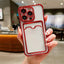 Fashion Plating Clear Wallet Phone Cases For Apple iPhone 15 14 13 12 11 Pro Max Plus Shockproof Cover Card Holder Accessories - Slobuy