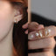 Fashion Punk Irregular Liquid Earrings Hip-Hop Personality Metal Hollow Earrings Clip Girls Party Jewelry Gifts Y2K Accessories - Slobuy