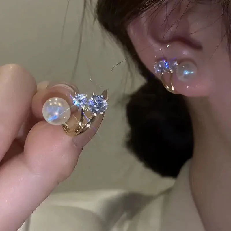 Fashion Punk Irregular Liquid Earrings Hip-Hop Personality Metal Hollow Earrings Clip Girls Party Jewelry Gifts Y2K Accessories - Slobuy