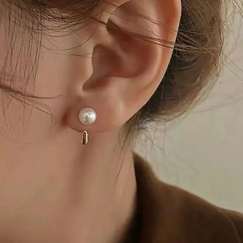 Fashion Punk Irregular Liquid Earrings Hip-Hop Personality Metal Hollow Earrings Clip Girls Party Jewelry Gifts Y2K Accessories - Slobuy
