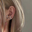 Fashion Punk Irregular Liquid Earrings Hip-Hop Personality Metal Hollow Earrings Clip Girls Party Jewelry Gifts Y2K Accessories - Slobuy